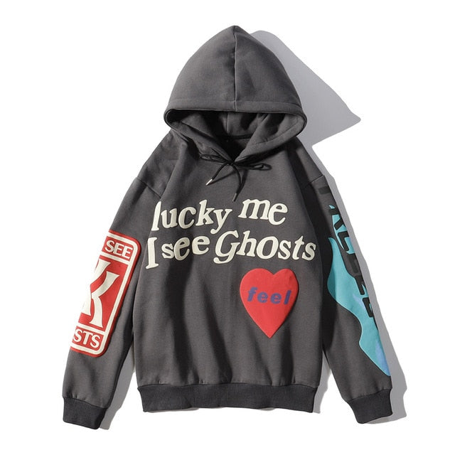 Kanye Patched Sticker-Bombed Hoodie