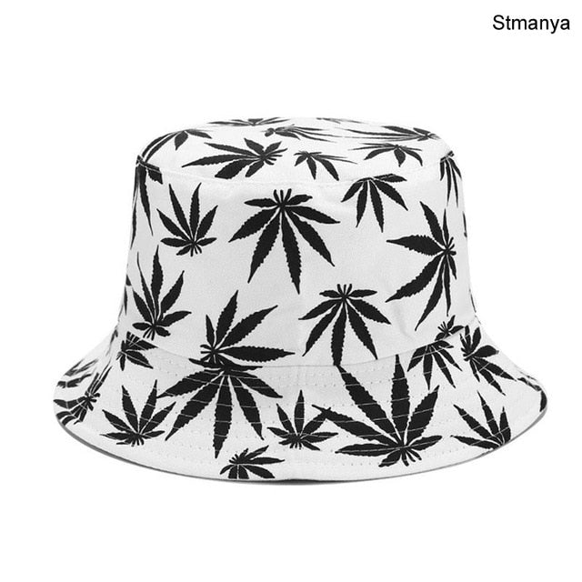 Cotton Maple Leaf Bucket Hat