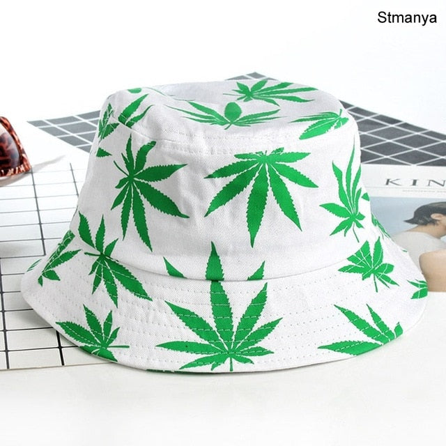 Cotton Maple Leaf Bucket Hat