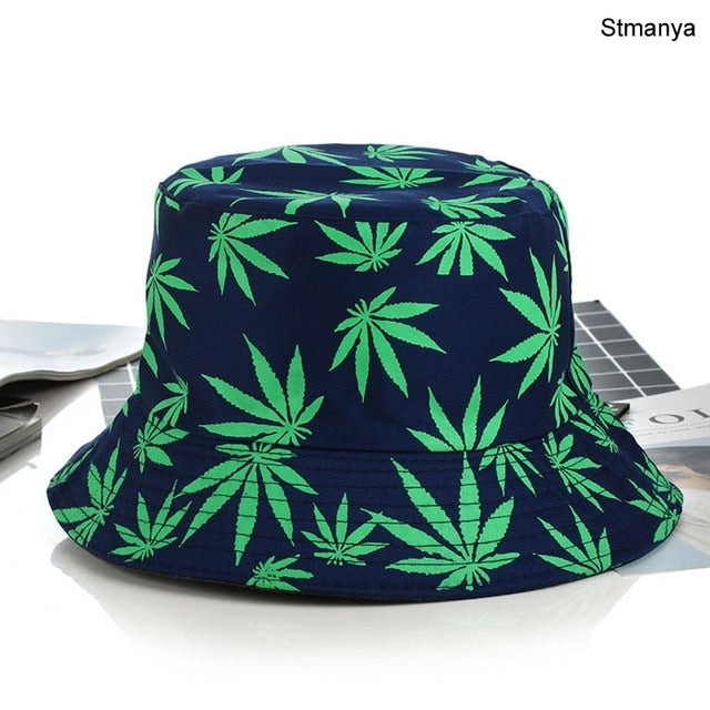 Cotton Maple Leaf Bucket Hat