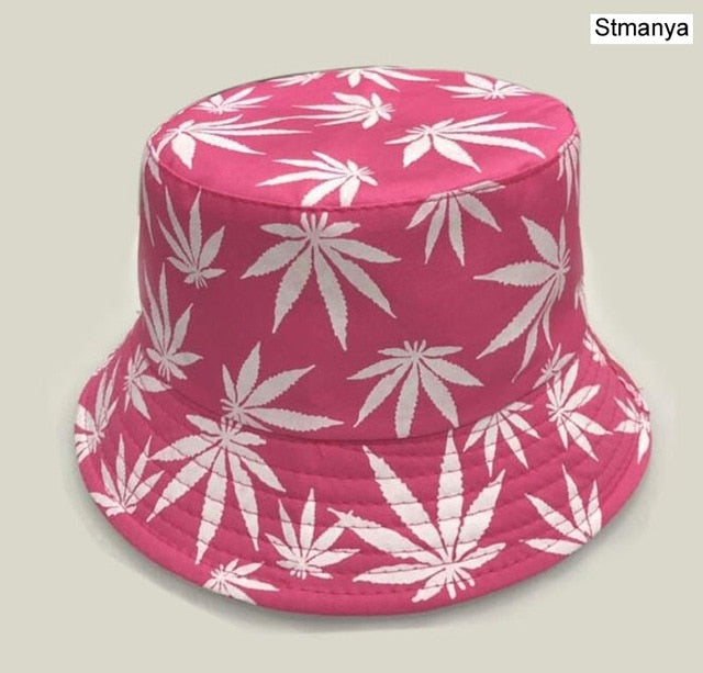 Cotton Maple Leaf Bucket Hat