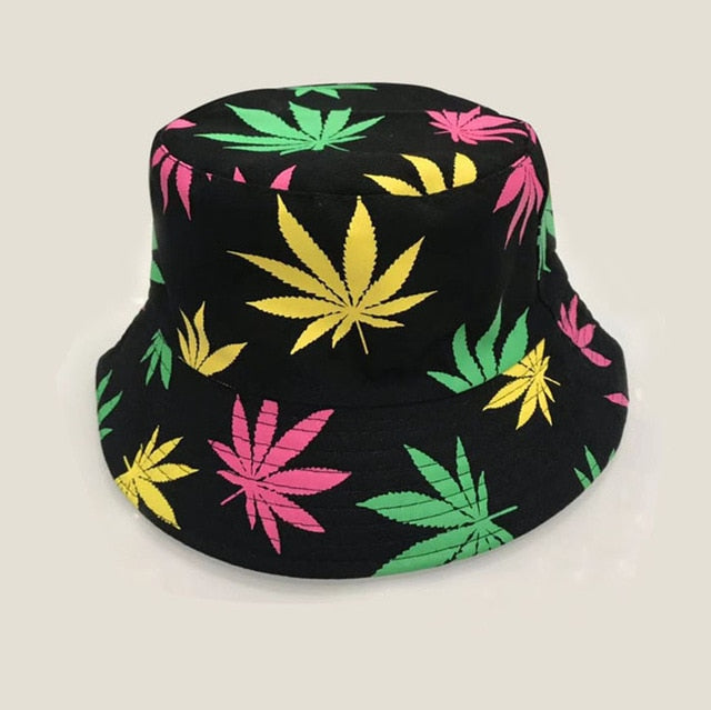 Cotton Maple Leaf Bucket Hat