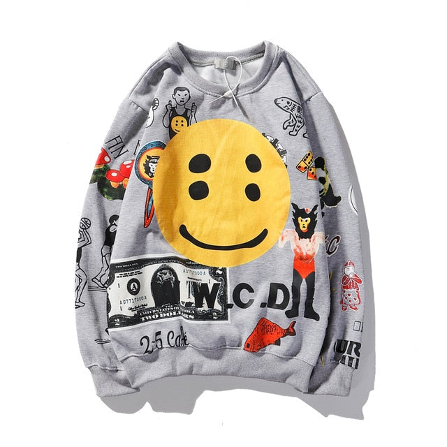 Kanye Patched Sticker-Bombed Hoodie