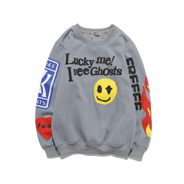 Kanye Patched Sticker-Bombed Hoodie