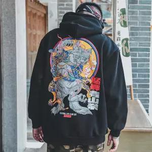 Casual Japanese Streetwear Hoodie