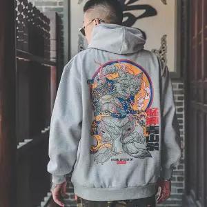 Casual Japanese Streetwear Hoodie