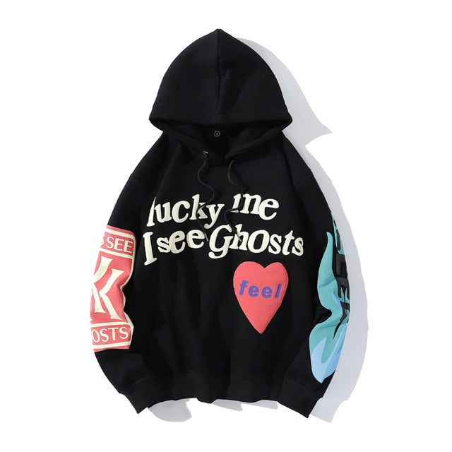 Kanye Patched Sticker-Bombed Hoodie