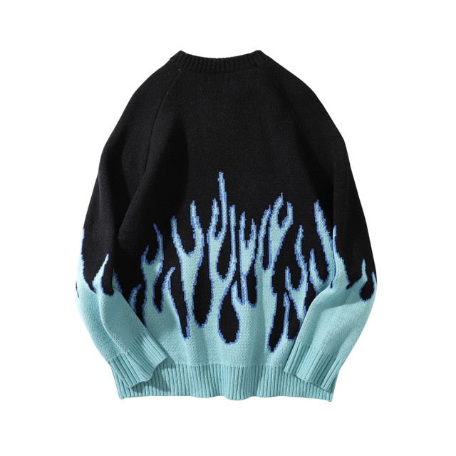 Nero e Azzurro Flame Sweater