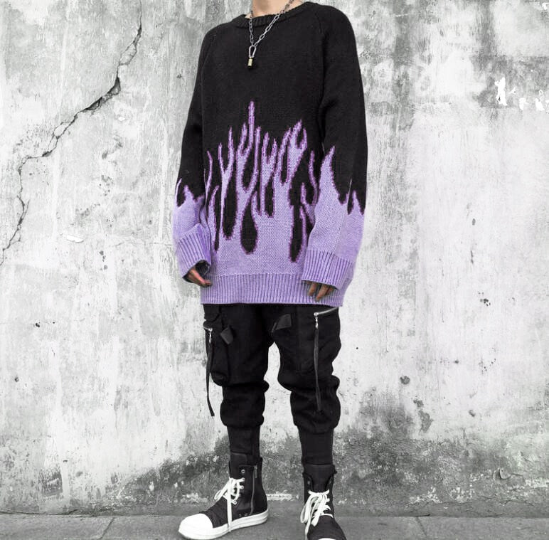 Purple Flame Sweater