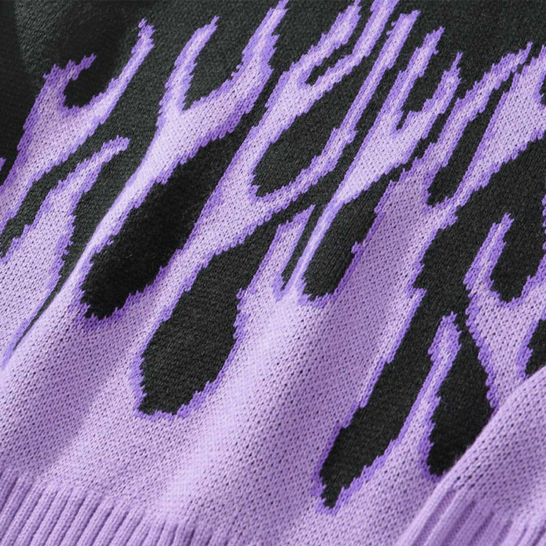 Purple Flame Sweater