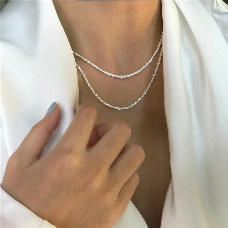 Collana minimal Brillantinata