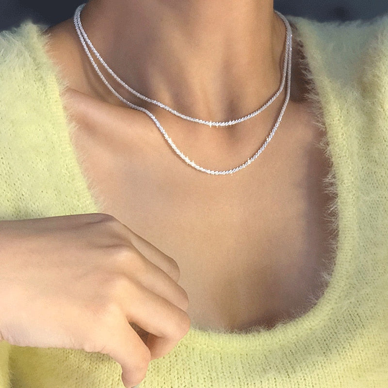 Collana minimal Brillantinata