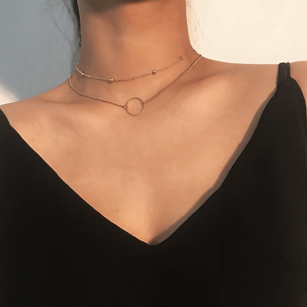 Chocker Doppio con Cerchio