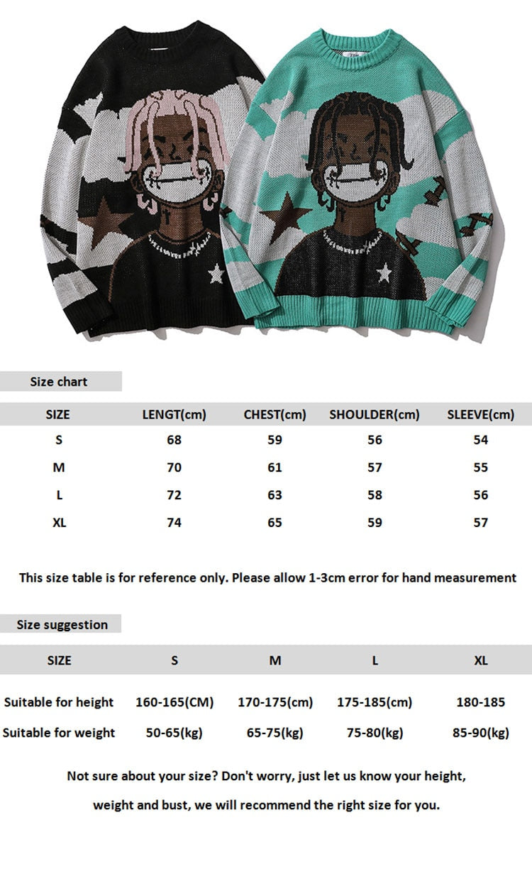 Harajuku cartoon sweater