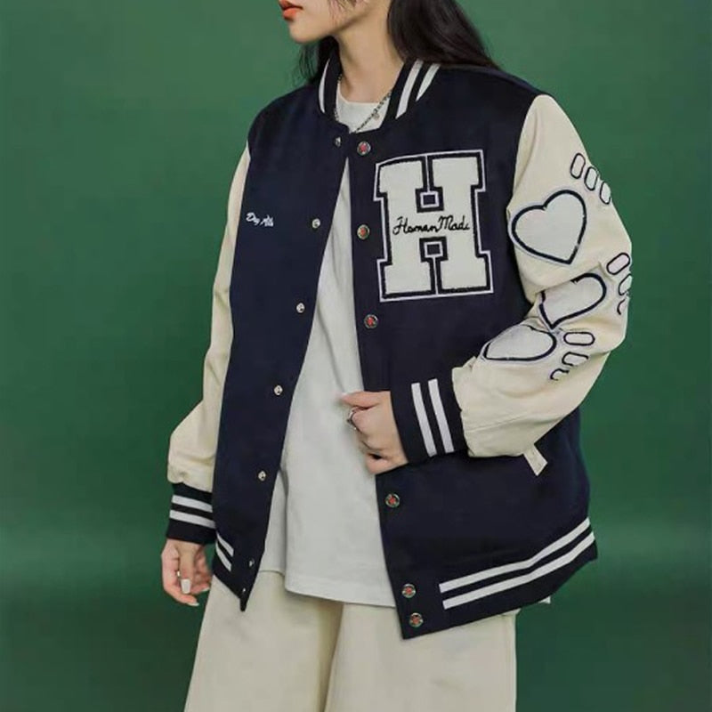 Cuore e Lettere Baseball Jacket