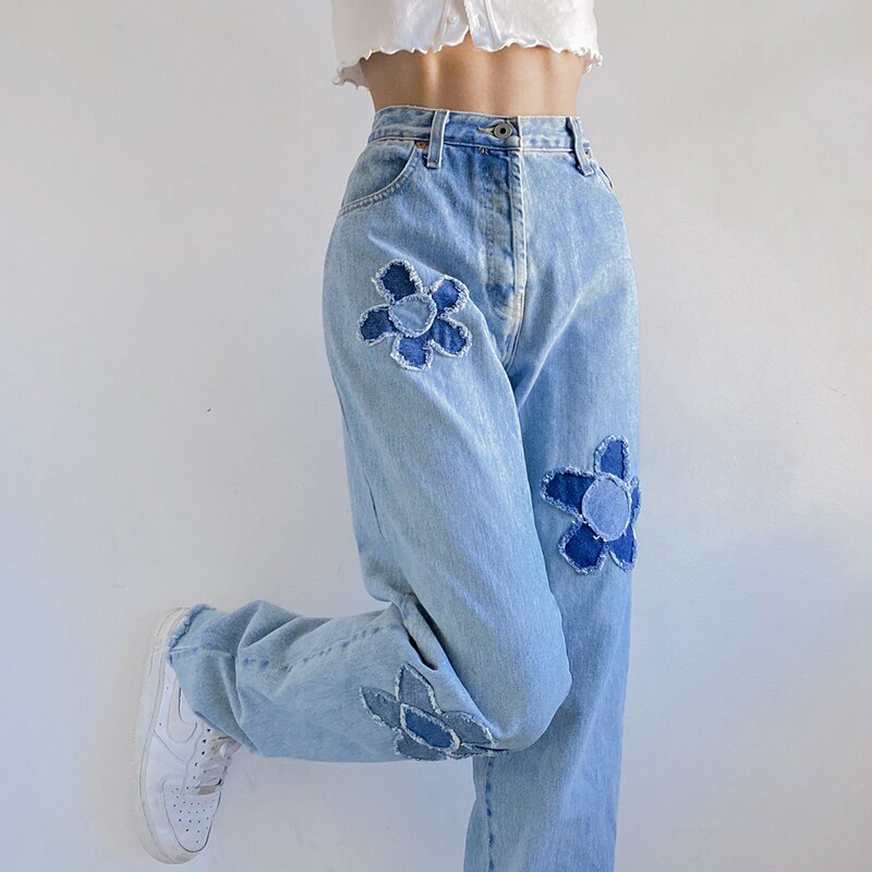 Flowers Denim Jeans