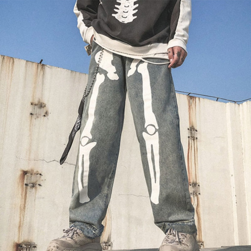 Skeleton Oversized jeans