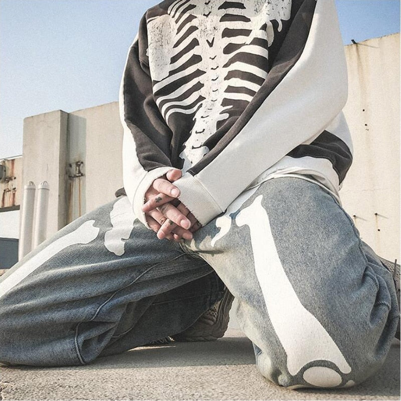 Skeleton Oversized jeans